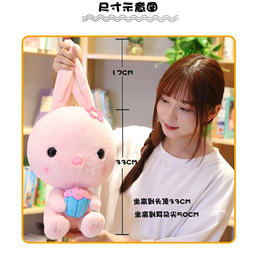 Boneka Kelinci Boneka Bunny Lucu Bahan Plush Lembut