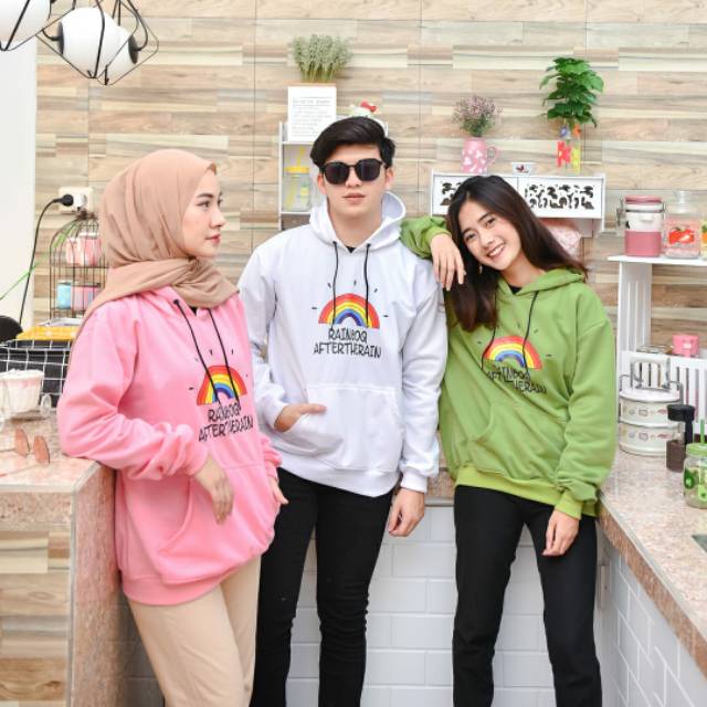 HOODIE WANITA THE RAINBOW AFTER - HOODIE JUMPER TEBAL TERLARIS