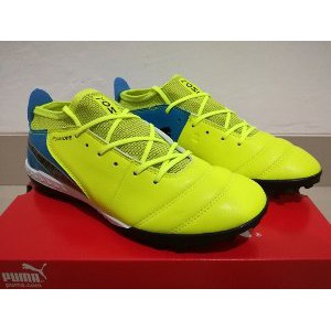 Sepatu Futsal Puma One 17 4 TT Safety Yellow Blue   TURF