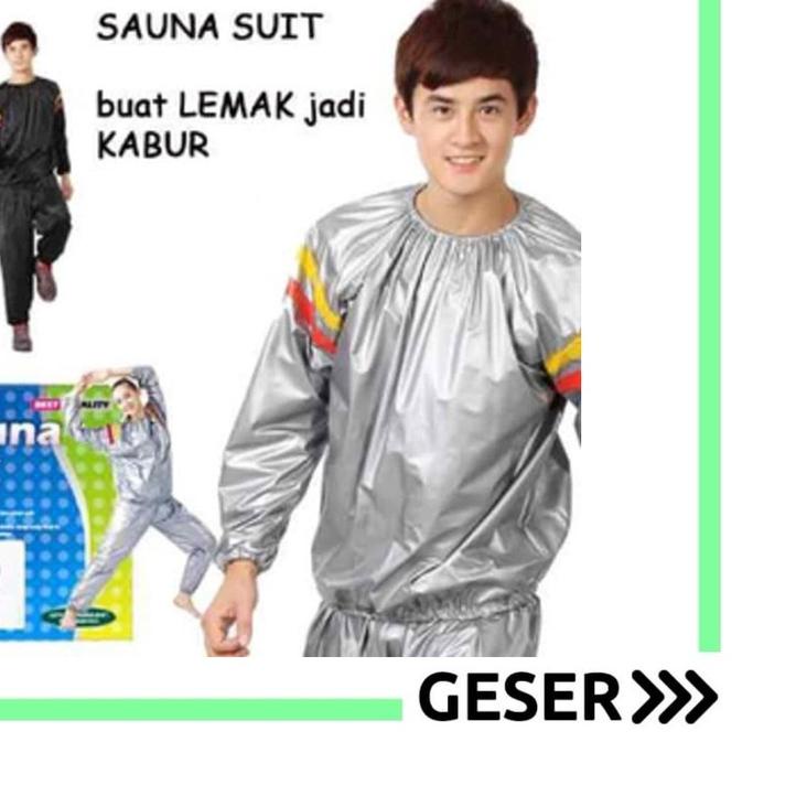 Kanzo - Baju Sauna Pembakar Lemak / Baju Sauna Suit / Jaket Sauna Suit / Baju Olahraga 1 Set Pembaka