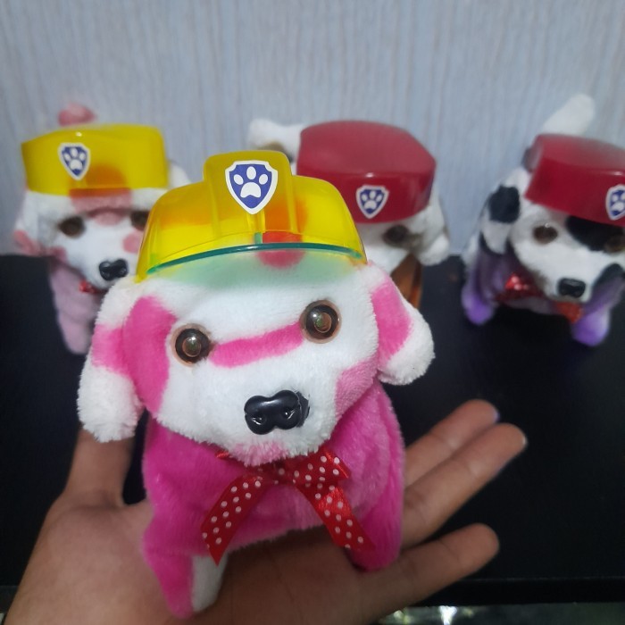 mainan anak boneka anjing lucu bisa berjalan dan bersuara