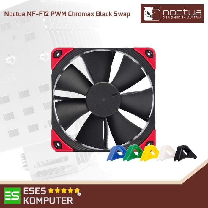 Fan Noctua NF-F12 PWM CH.BK.S Chromax Black Swap 12CM 120MM - 1500 RPM