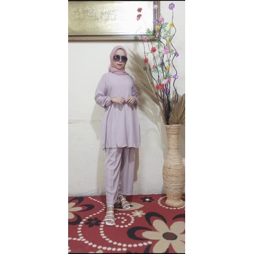 SETCEL TUNIK POLOS SHAKILLA