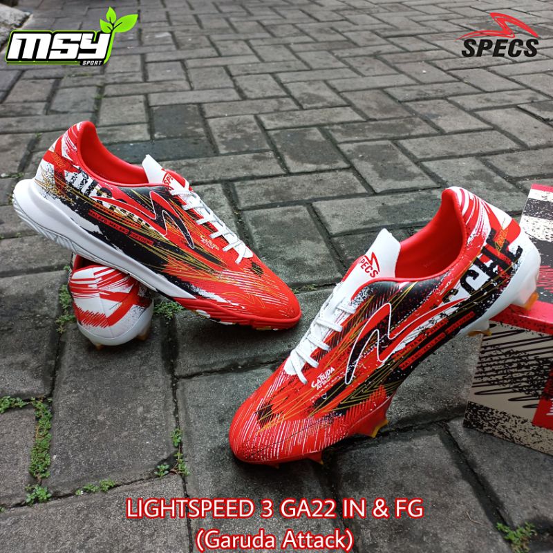 Sepatu Futsal & Sepak Bola SPECS Lightspeed 3 LS 3 Garuda Attack IN - 100% ORIGINAL