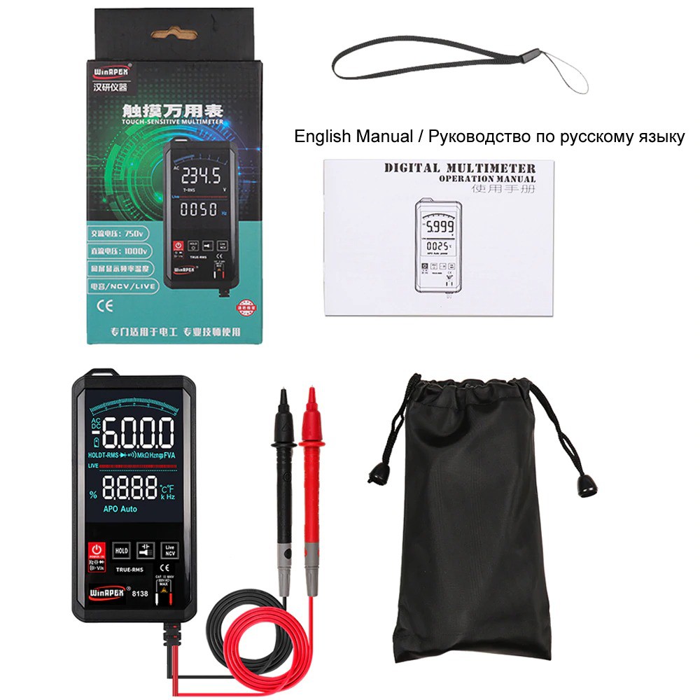 Digital Multimeter Touchscreen AC/DC Voltage Tester / Alat Pengukur Arus Listrik