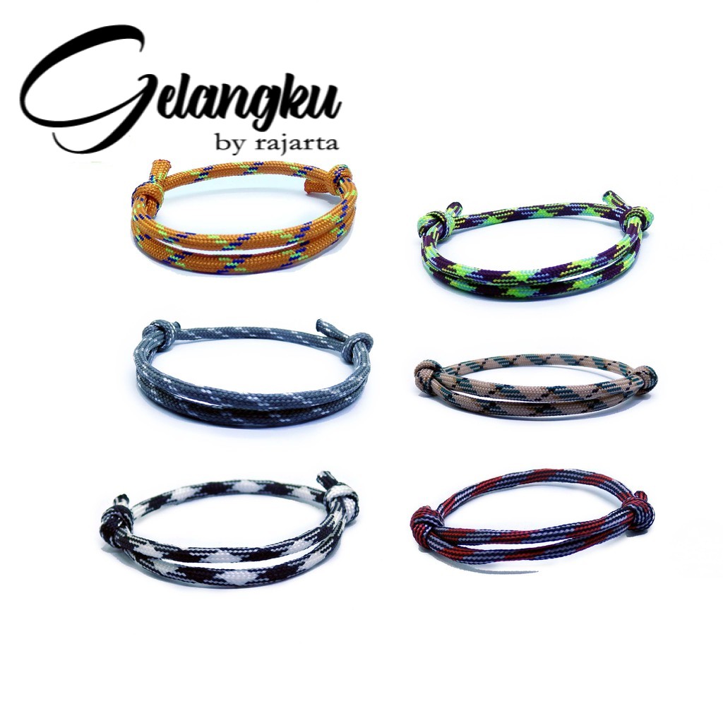 7.7 BIG SALE Gelang Paracord 7 Strand 4Mm Model Simpel