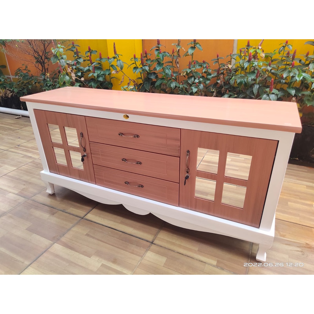 BUFET TV KAYU/BUFET PENDEK/BUFET TV KLASIK/BUFET PUTIH/BUFET LACI