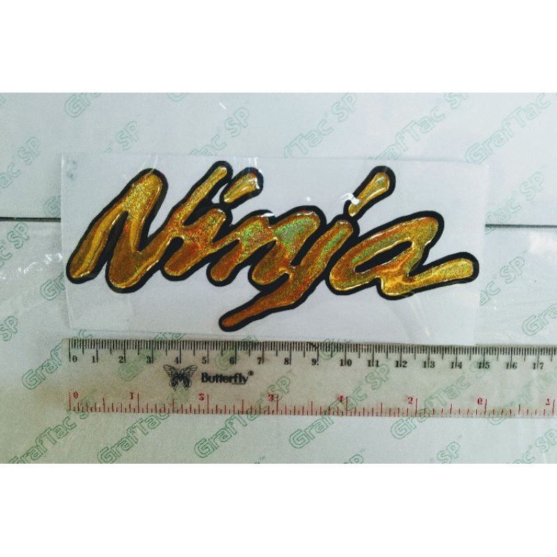 stiker Timbul Emblem Tulisan Ninja kawasaki