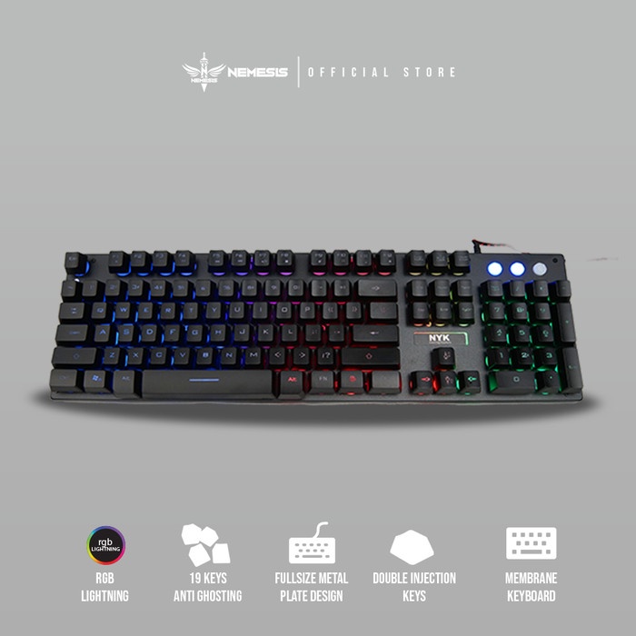 Keyboard Gaming Termurah Putih Kabel Hub Volume Terlaris B8Z6 Titan Hp Tanpa Usb Biru Paket Mini Hp 