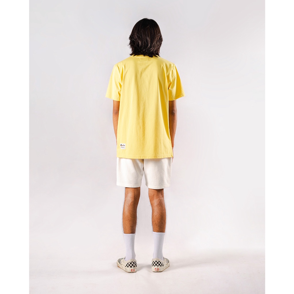 Xofty Kaos Polos Basic O-Neck T-Shirt Cotton 30s Kuning