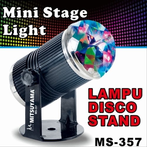 Lampu Disco Sensor Suara MS-357 Original Mitsuyama + Stand / Lampu Disko Mitsuyama LED / Lampu Disco Mitsuyama