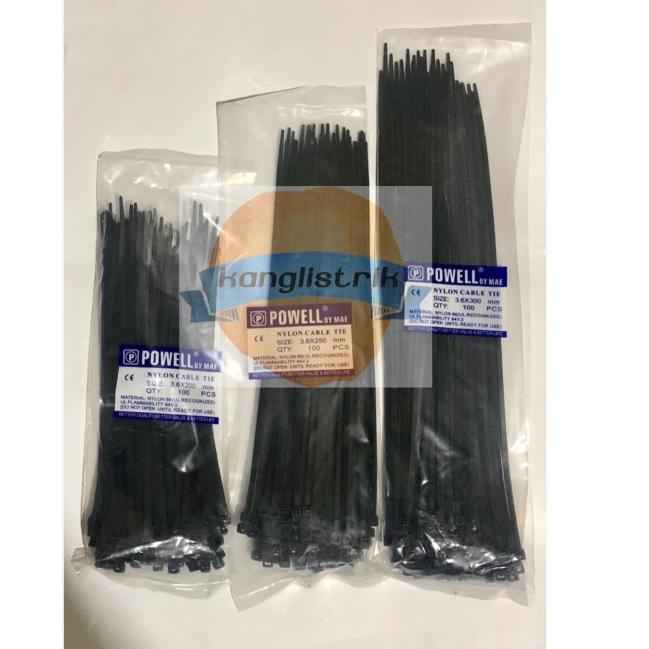 

◘ Kabel ties 3.6 x 300mm / 30cm warna putih / hitam - Putih ♂