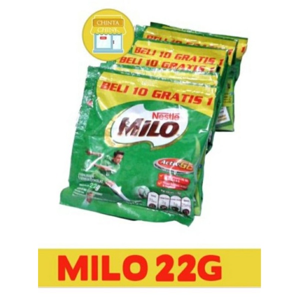 

Milo 22gr Beli 10 Gratis 1 totalnya 11 Sachets