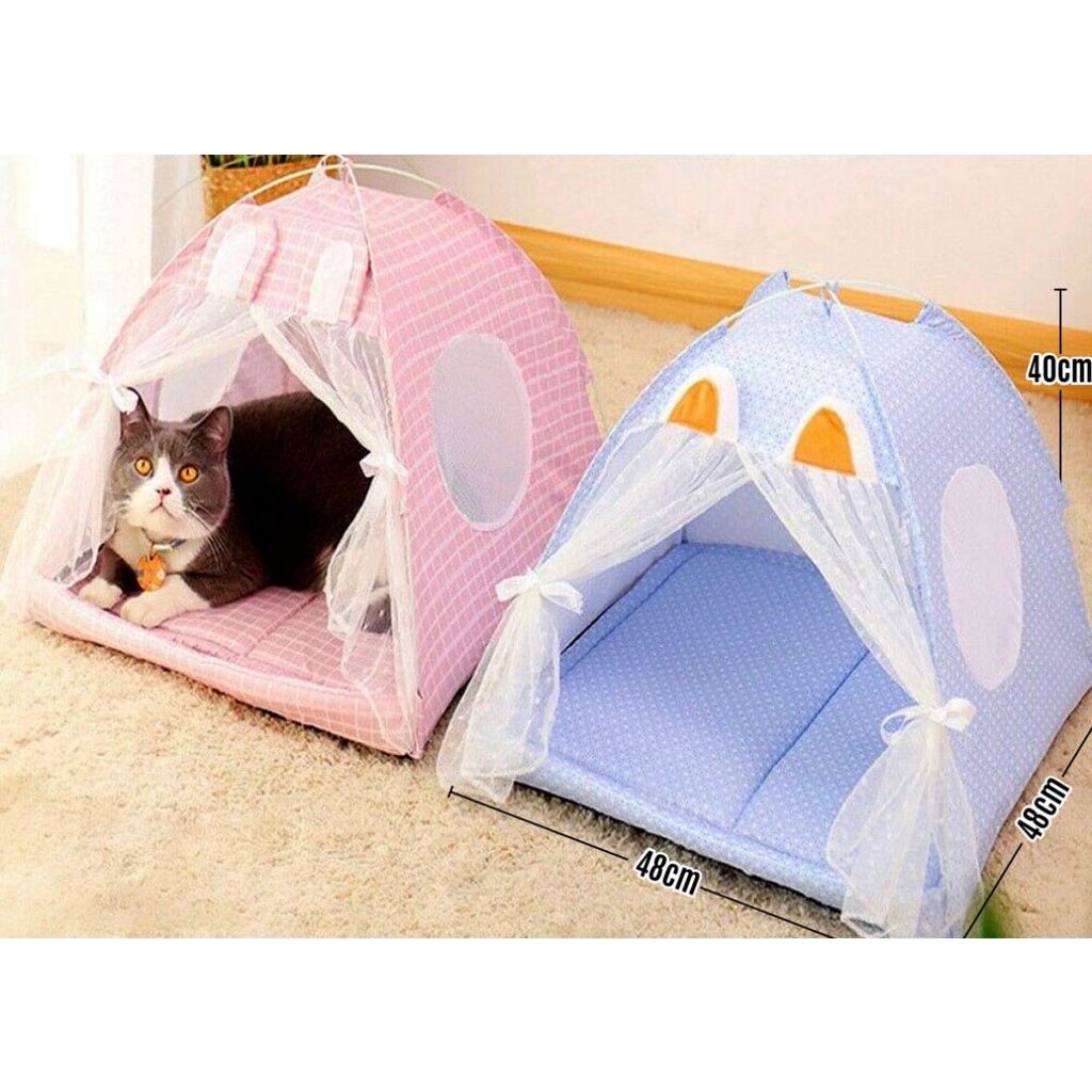 TENT HOUSE Motif KELINCI / Cat Dog Bed Tent Rumah Tenda Main Hewan Anjing Kucing