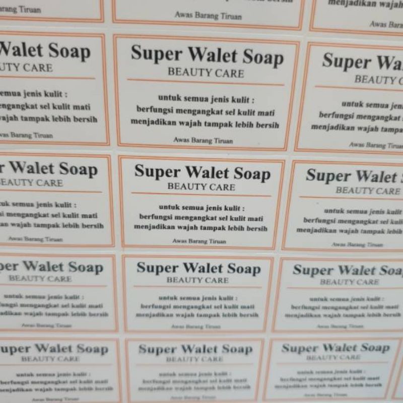 

Stiker sabun walet super walet soap isi 36