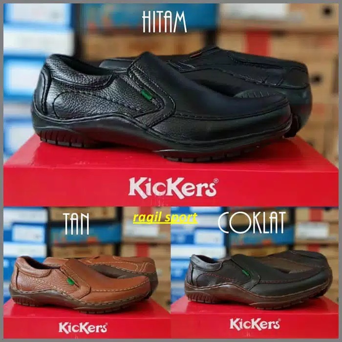 Sepatu Casual Pria Kulit Kickers 070 Kulit Asli / Sepatu Kulit Asli / Sepatu Formal Santai/ Sepatu Kerja