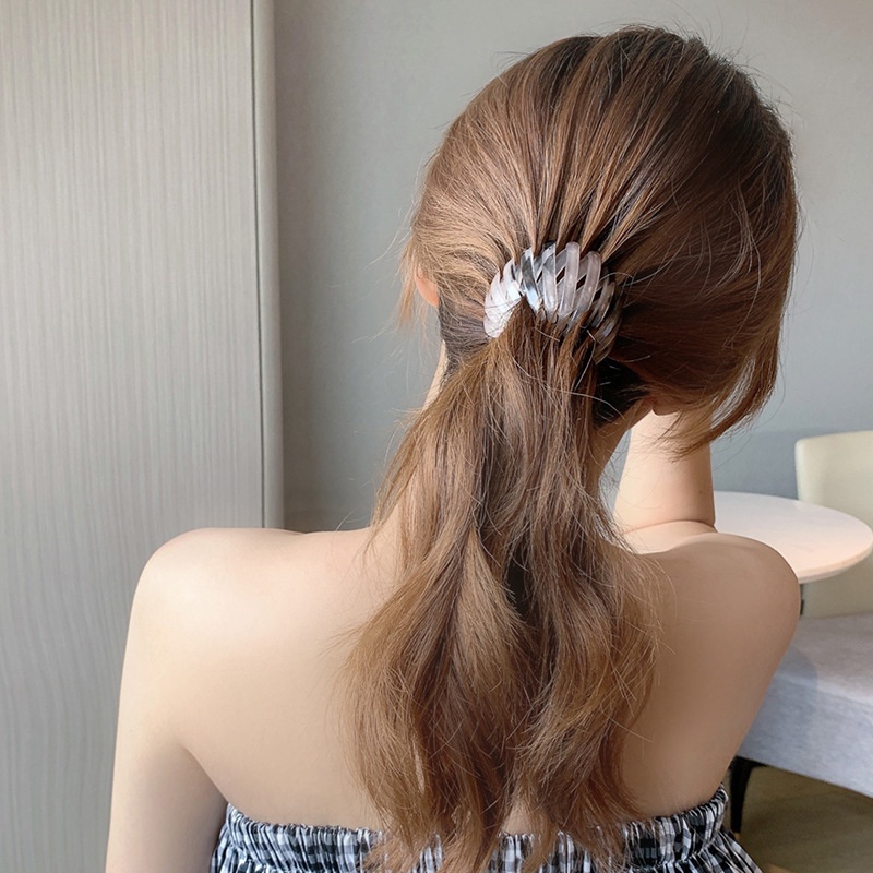 Ikat Rambut Ponytail Bahan Plastik Gaya Retro Korea Untuk Wanita Hair Rope - olo