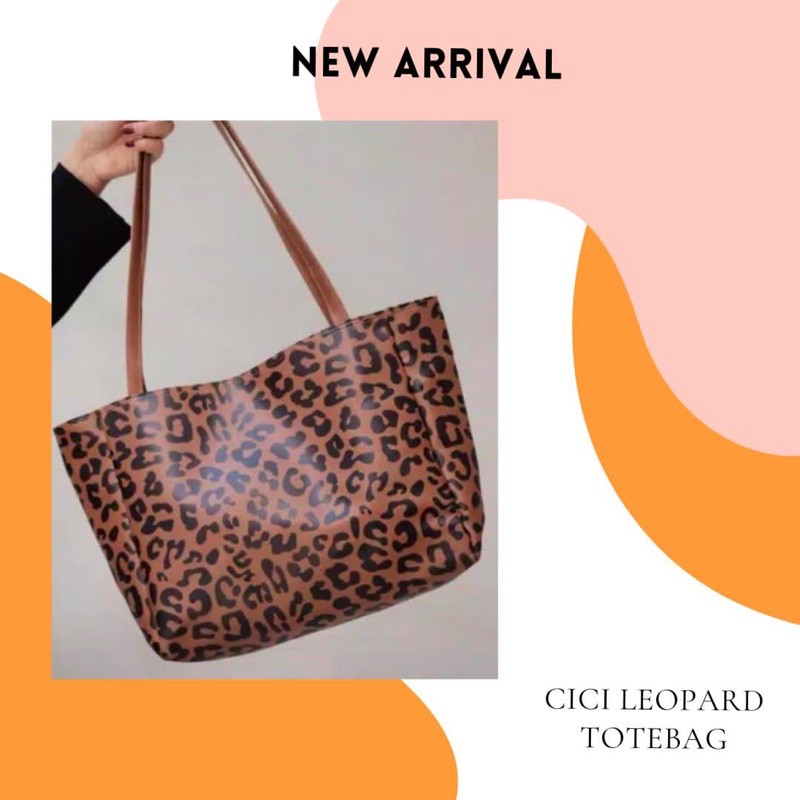 Leopard Tote Bag/ Tas Kuliah