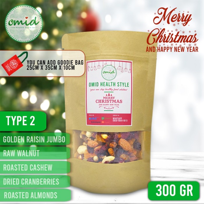 

Buah Kering - 300 Gr - Mix Nuts And Dried Fruits Kacang Dan Buah Kering Campur