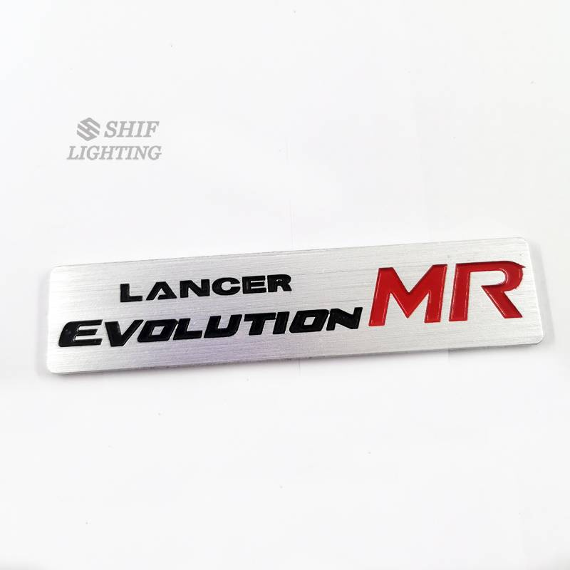 1pc Stiker Emblem Logo Lancer Evolusi Mr Bahan Metal Untuk Mobil Mitsubishi