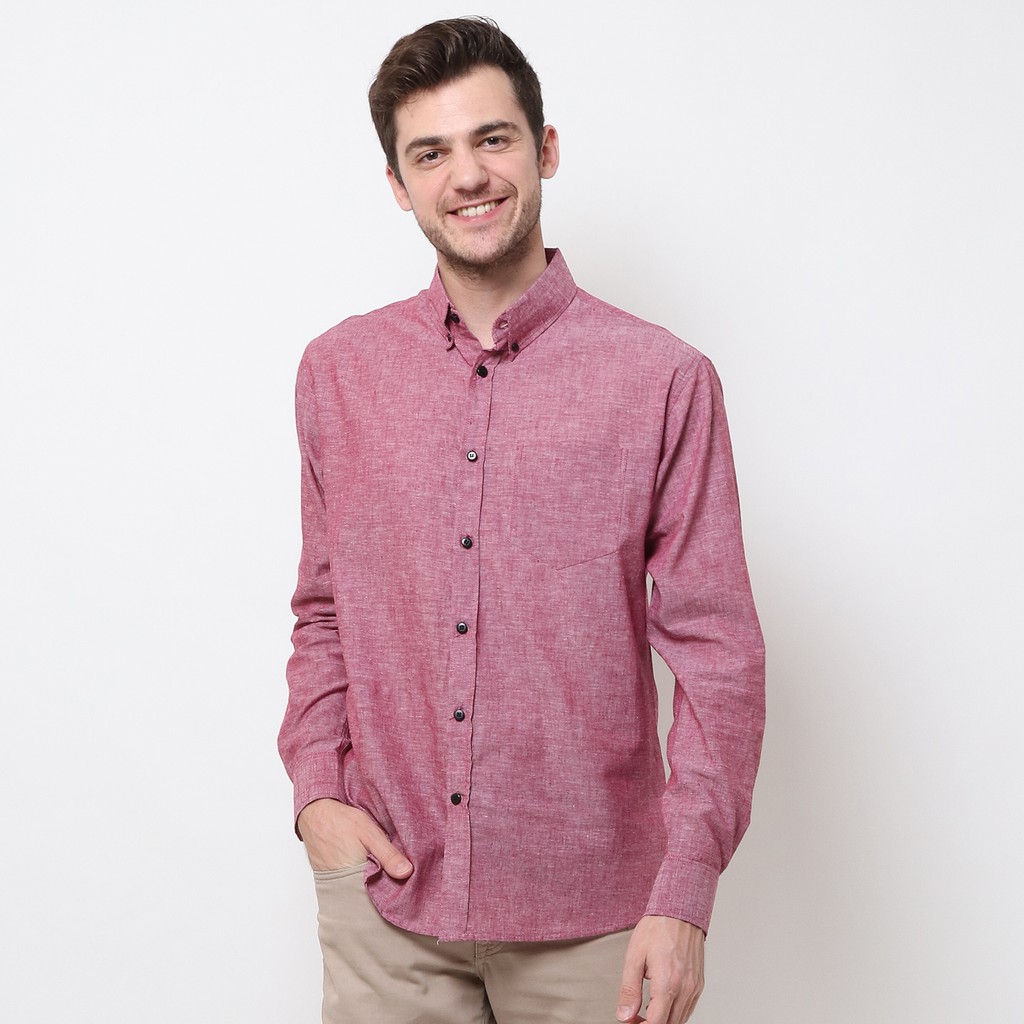 

17Seven Original Kemeja Polos Pria Lengan Panjang 0123-Morles