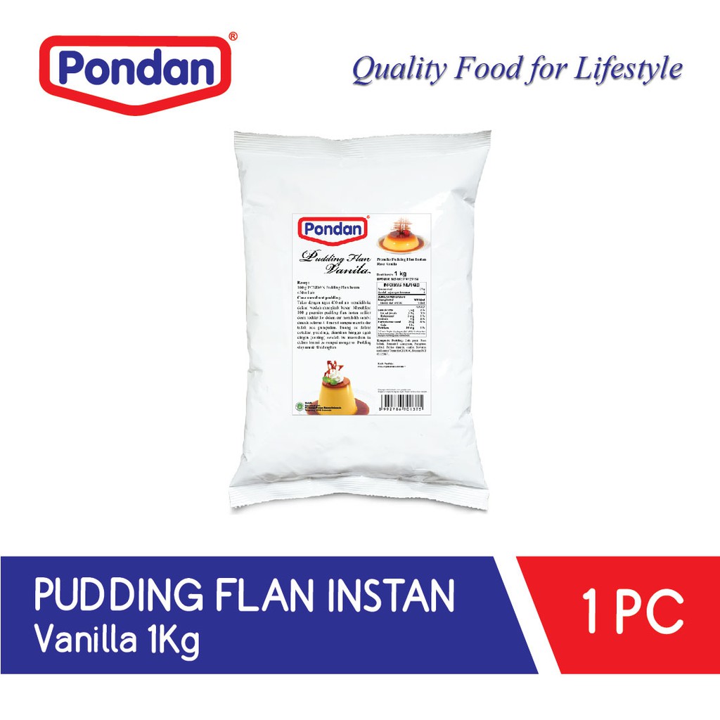 

(DISKON 50%) Pondan Pudding Flan Bulky 1Kg