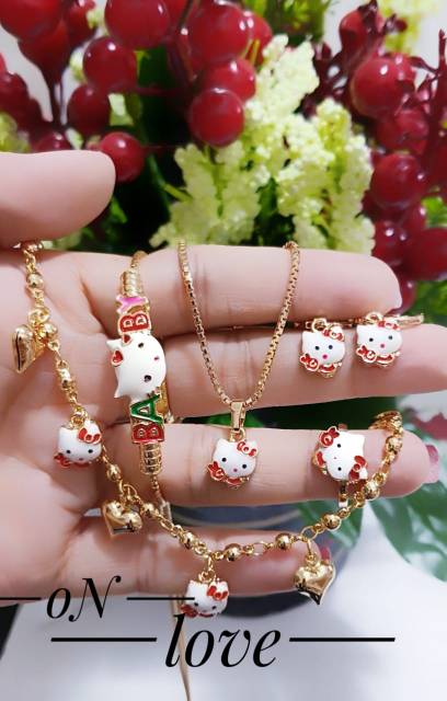 Xuping set perhiasan anak lapis emas 24k 2058