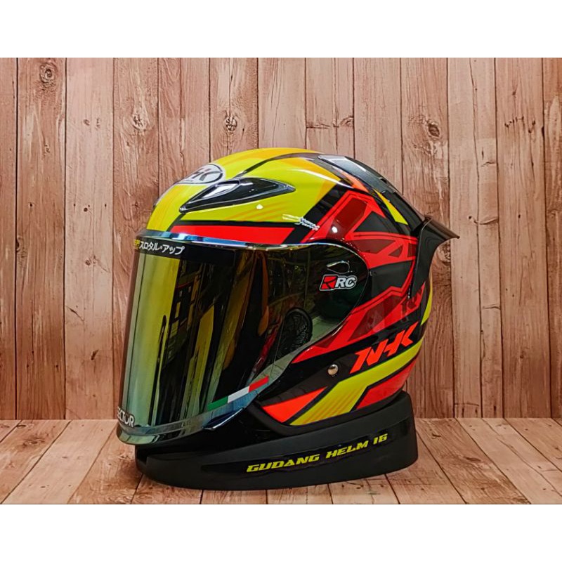 Jual Helm Nhk R Starco Se Red Yellow Paket Ganteng I Visor Iridium I