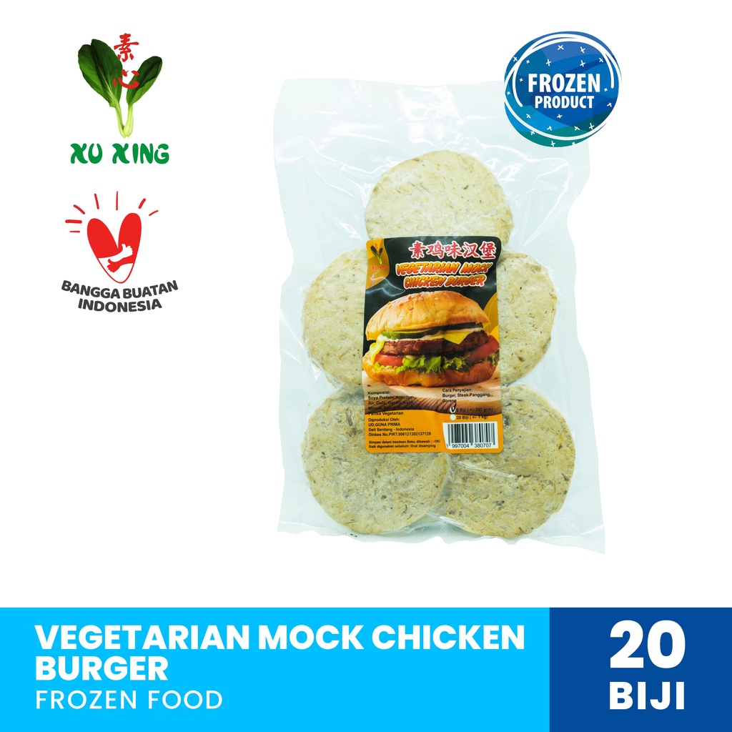 

Vegetarian Mock Chicken Burger [20 Biji / +- 1 KG]