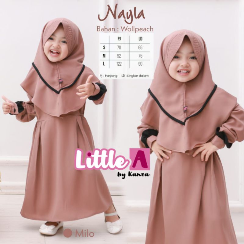 Syari kids Nayla & Nayla teen super adem & nyaman Little A by kanza
