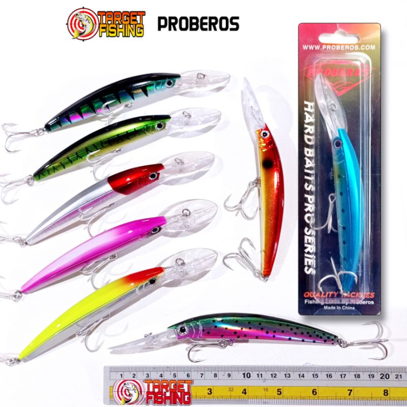 Umpan Trolling Tenggiri PROBEROS 12,5cm 4 Meter - Minnow Troling Laut Muara Mirip Lure Yozuri