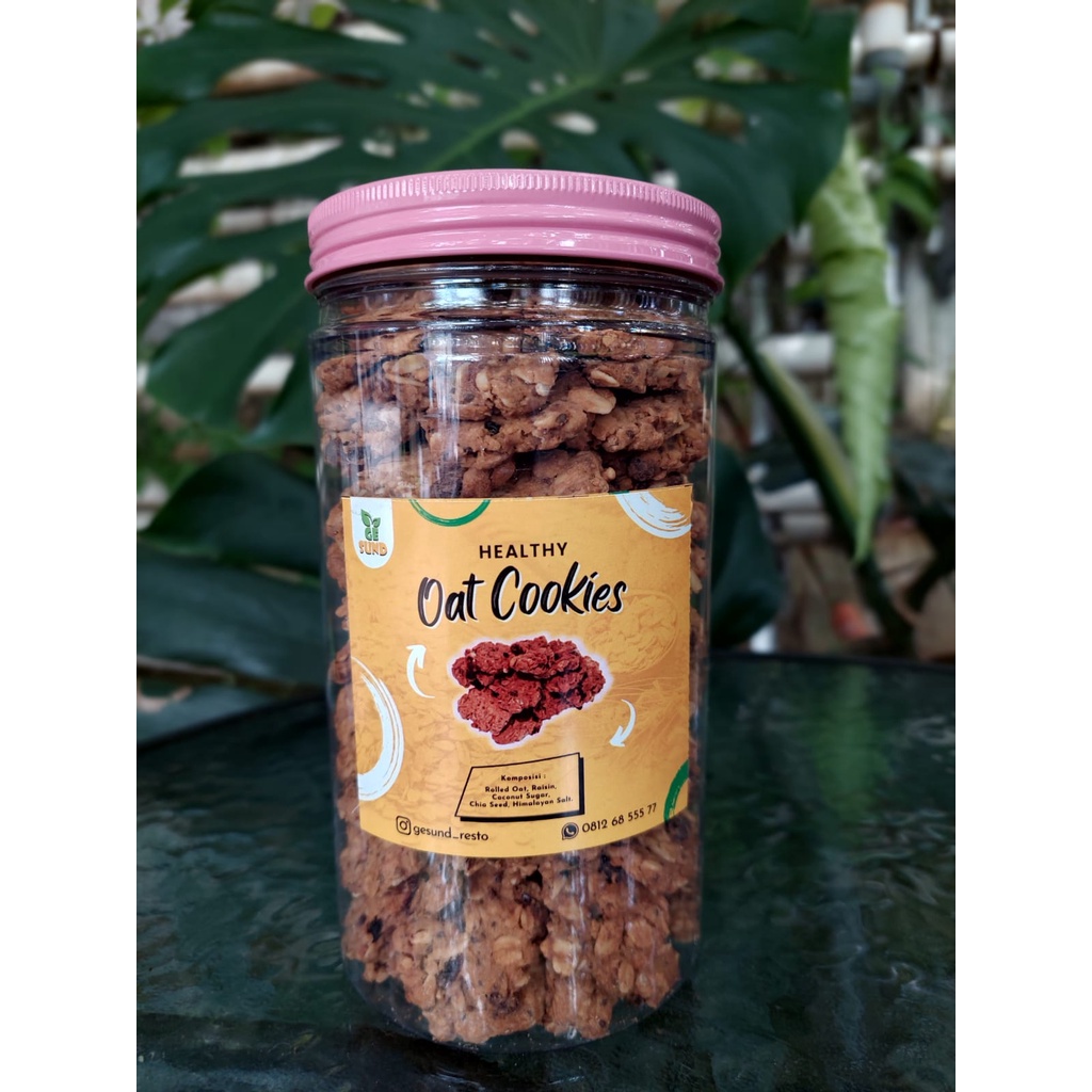 

Cemilan Sehat Rolled Oat Cookies Kue Kering 400 gram Gluten Free