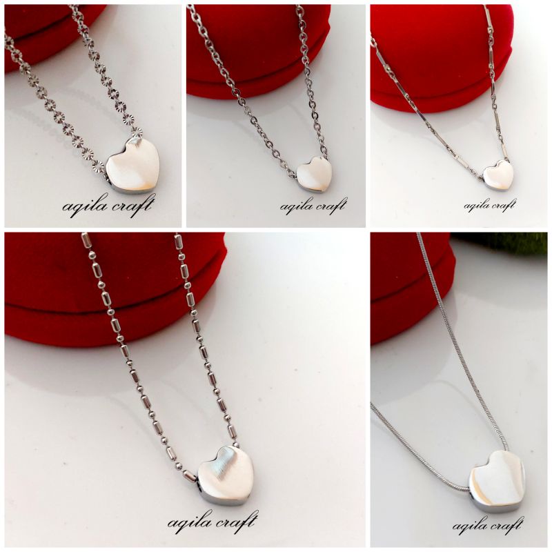 KALUNG MONEL LIONTIN LOVE KALUNG ANTI KARAT TIDAK BERUBAH WARNA KEKINIAN KALUNG CANTIK