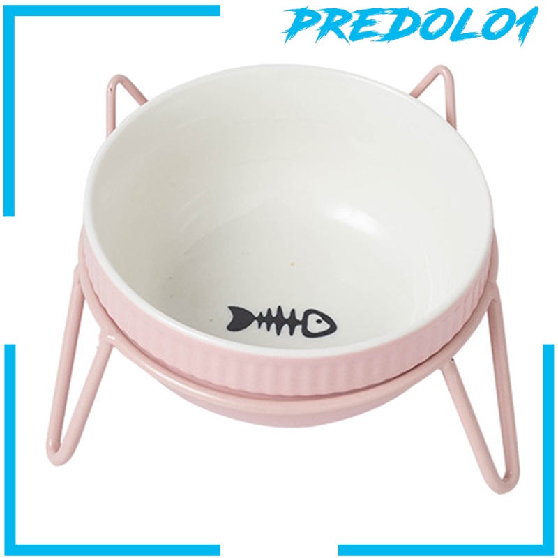 (Predolo1) Stand Holder Mangkok Makanan Anjing / Kucing Peliharaan Bahan Besi