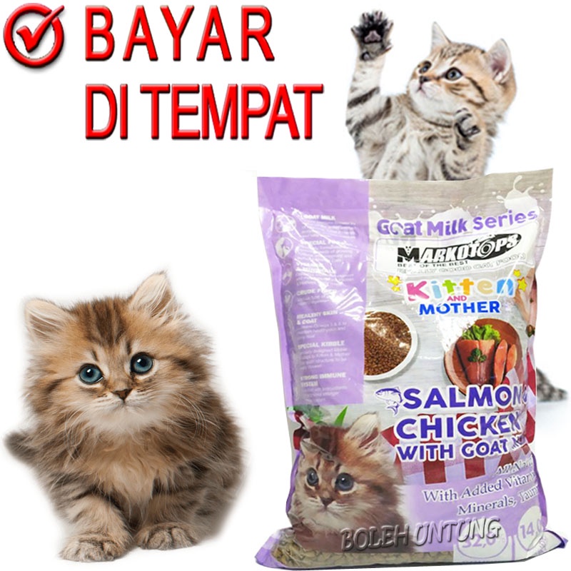 MARKOTOPS KITTEN MOTHER MAKANAN ANAK KUCING KECIL DAN INDUKAN MURAH PENUMBUH BULU PELEBAT