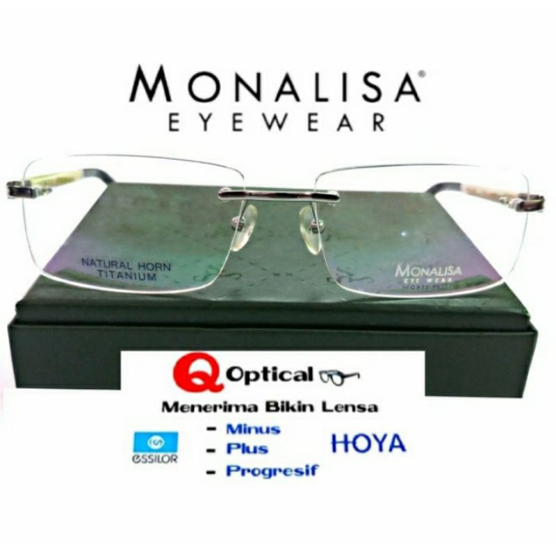 Kacamata Frame Pria Wanita Original Monalisa MG532 C2 Titanium Rimless