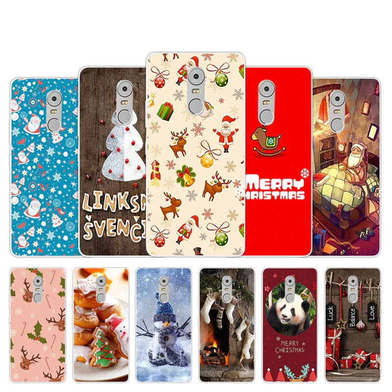 Terlaris For Lenovo K6 Note 5.5 Inch K53 A48 K6Note K53A48 Case TPU Silicone Phone Cover Christmas