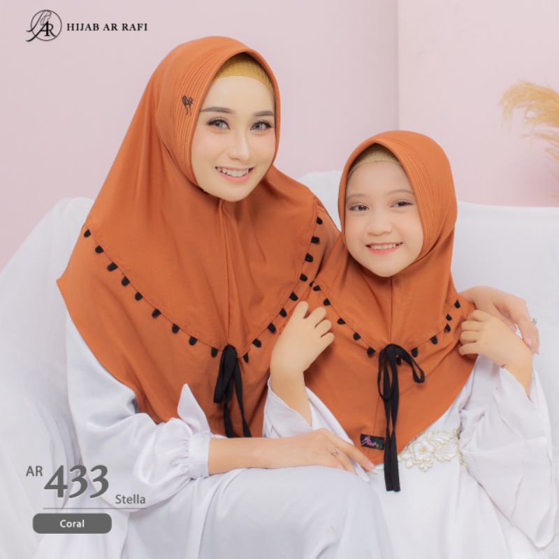 HIJAB ARRAFI 433 std || HIJAB COUPLE JILBAB BERGO COUPLE PITA TALI
