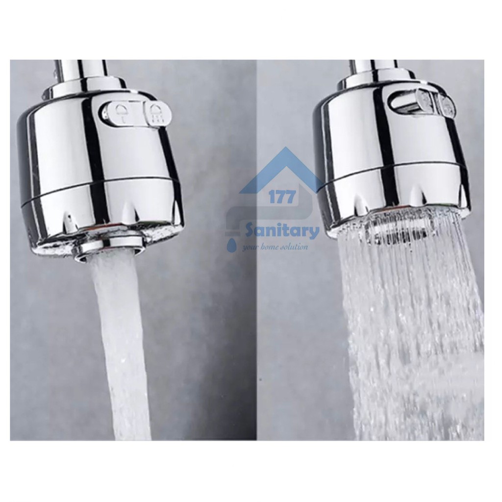 Sambungan KEPALA kran sink 2in1 SC-Filter saringan cuci piring model shower 2 in 1 hemat air head faucet hitam black conector aerator mini shower /F35B