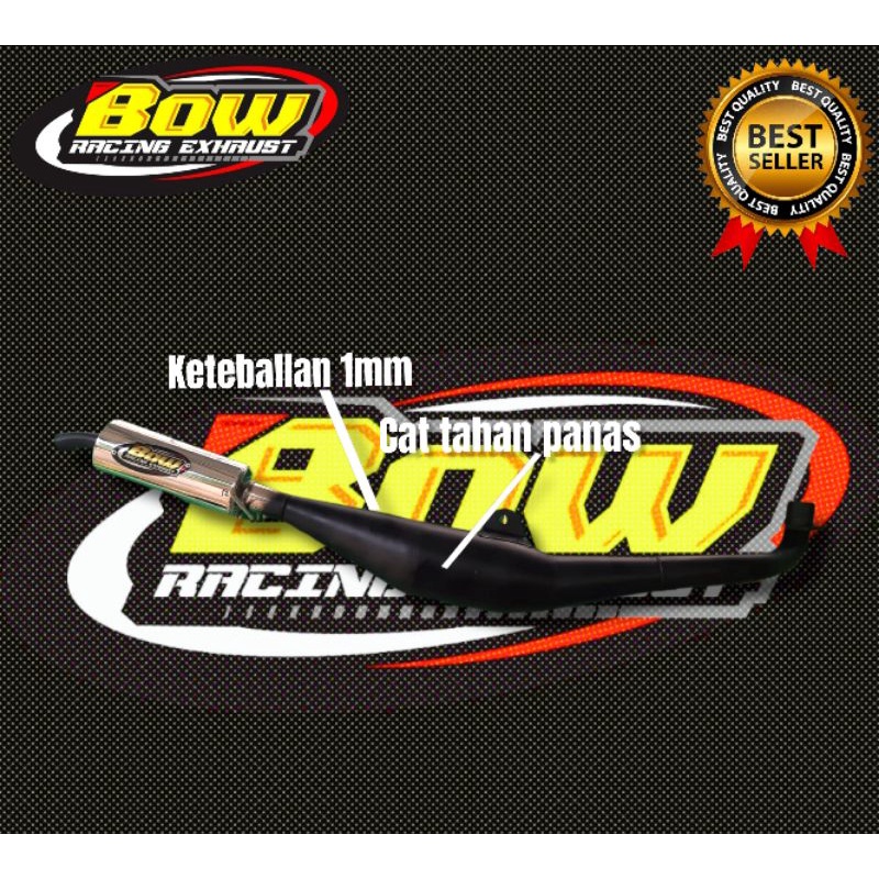 Knalpot Standar racing fizr perut hitam by BOW racing product