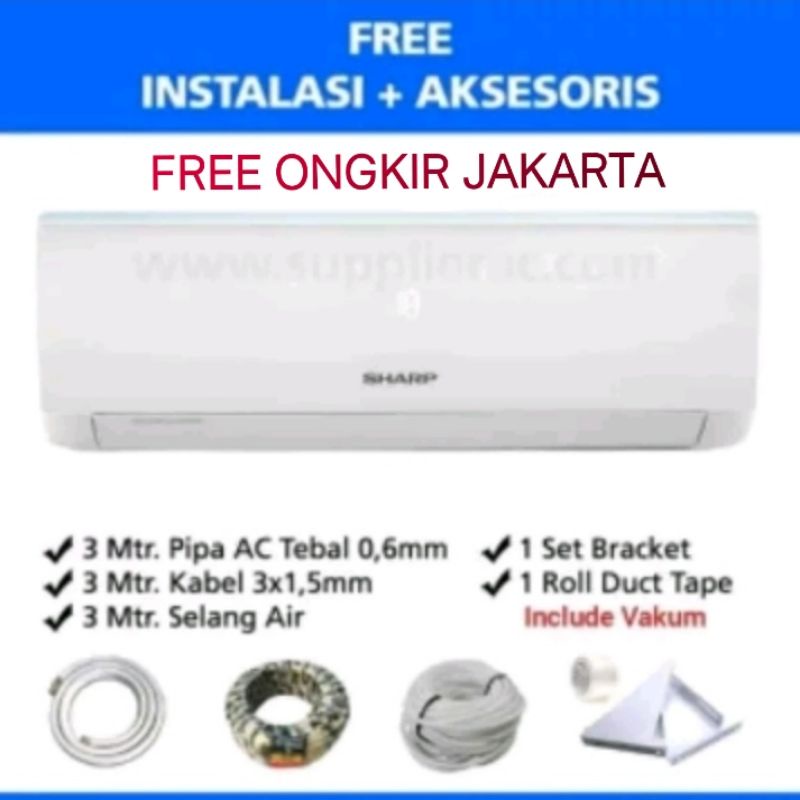 +PASANG AC Sharp 5/7 ZCY 1/2 PK 3/4 PK R32