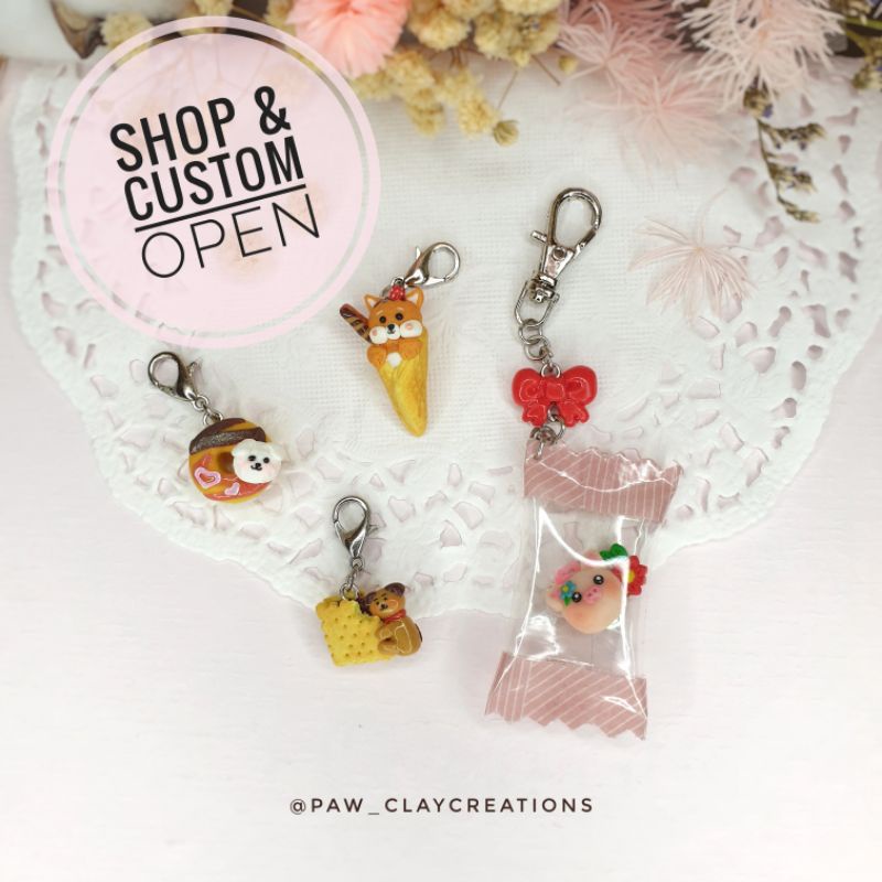 Custom Order Clay / Pesanan Custom / aksesoris / gantungan / mask chain / pin / keycap / charm / pho