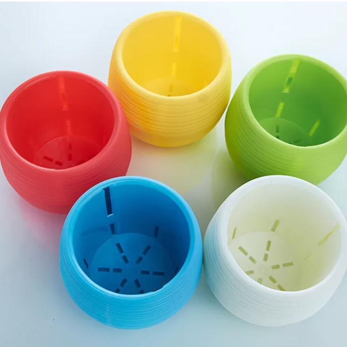 Pot Kaktus Mini Pot Tanaman Hias Plastik 1 Set 5 Pcs