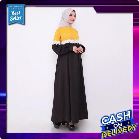 Baju Gamis Wanita Lebaran Terbaru 2022 Gamis Cewek Lebaran Wanita Muslim Elegan Mewah Original Murah