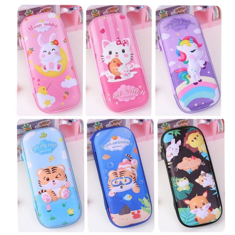 

Kotak pensil 3D kartun anak perempuan/laki