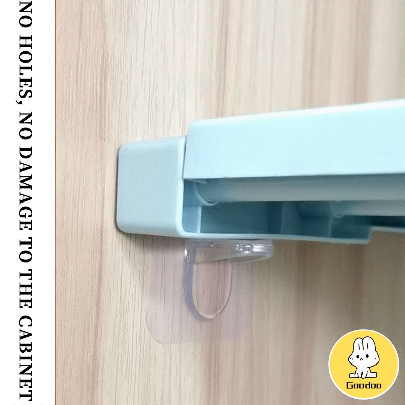 Self-adhesive Wall Hanging Hook Free Punch Sticker Transparan Hiasan Dinding Rumah Tangga Hook -Doo