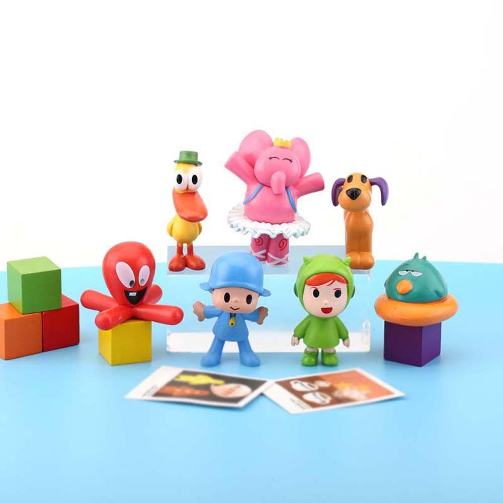 [Elegan] Pocoyo Action Figure Figurine Mainan Hadiah Ornamen Desktop Burung Miniatur Gajah Figure Mainan