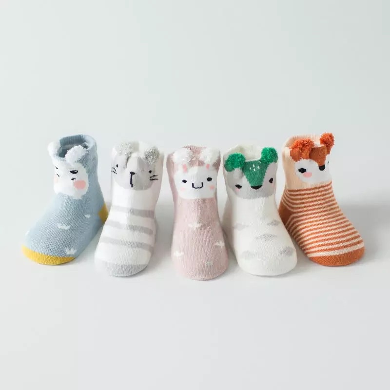 3 PCS Kaos Kaki Bayi Baby Newborn Kaus Kaki Bayi Angkle Shock Baby Newborn Semata Kaki Lucu Korea