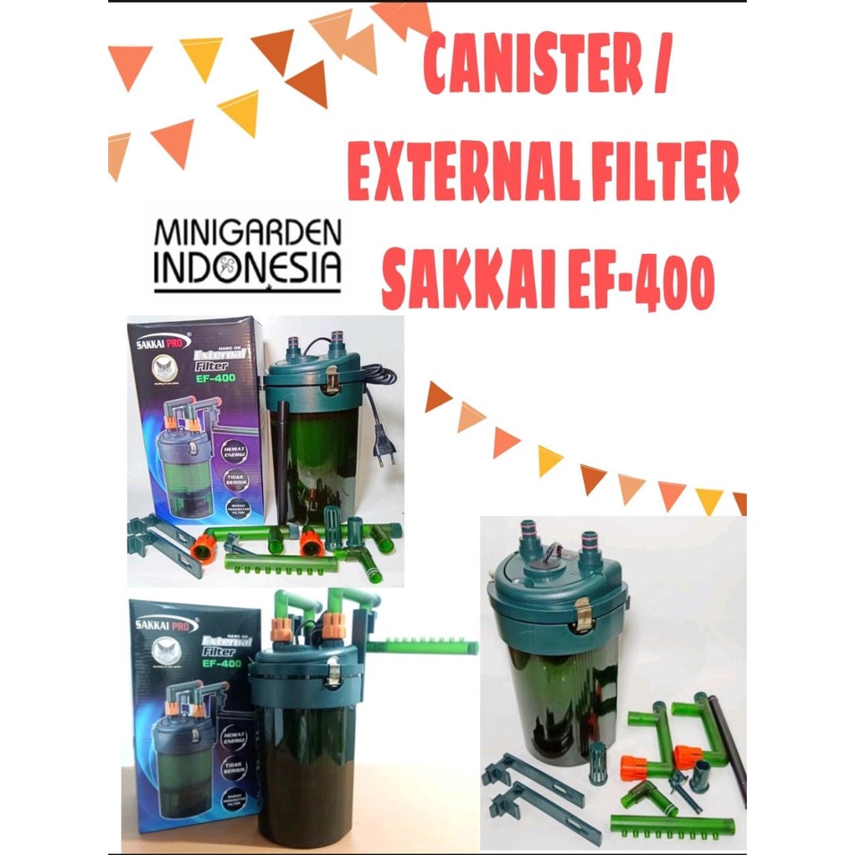 SAKKAI PRO EF-400 EXTERNAL FILTER CANISTER KOLAM AQUARIUM AQUASCAPE