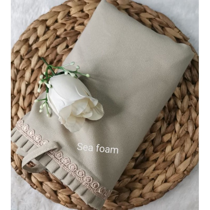 BERGO MARYAM KCB-LIPIT RENDA/AL'FADANI HIJAB-Sea foam